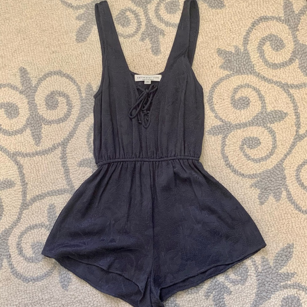 NWOT Saltwater Lust Gray Romper